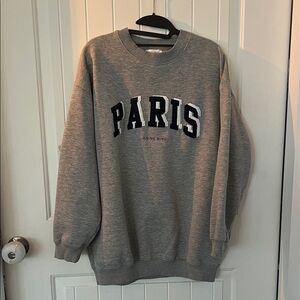 ANINE BING heather grey PARIS Sweater